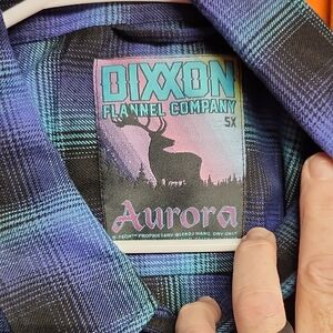 DIXXON Blue and Black Plaid Casual Button Down Shirt